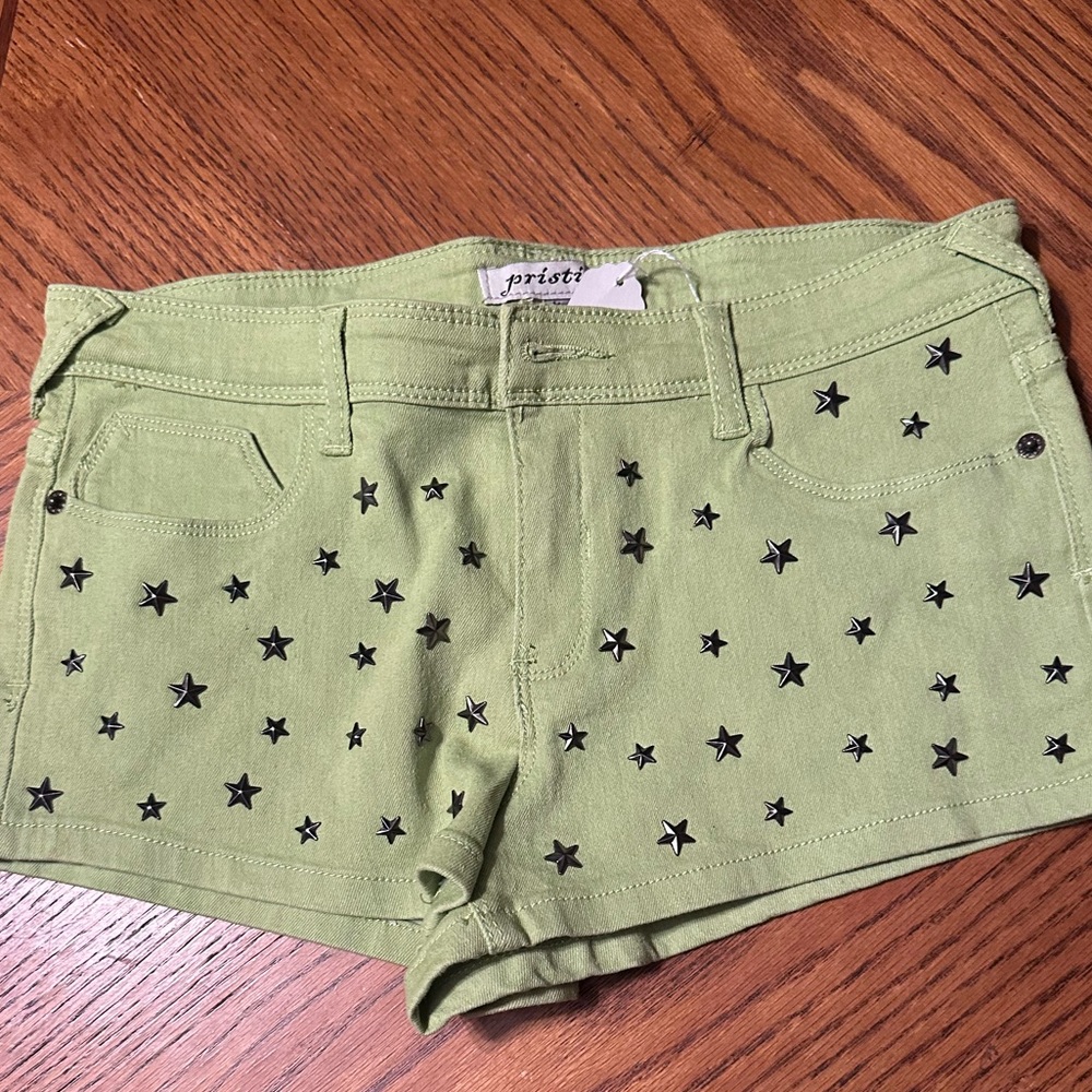 Pristine Green or blue Star- studded Patterned Women's Shorts size small medium